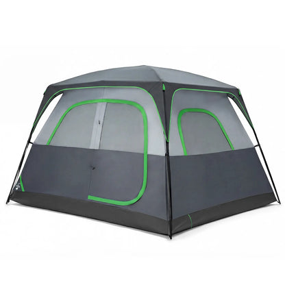 6 Person Waterproof & Windproof Family Camping Tent with Large Interior, Easy Setup Cabin Tent with Mesh Windows & Skylights, Portable Outdoor Tent for Car Camping, Hiking, Fishing