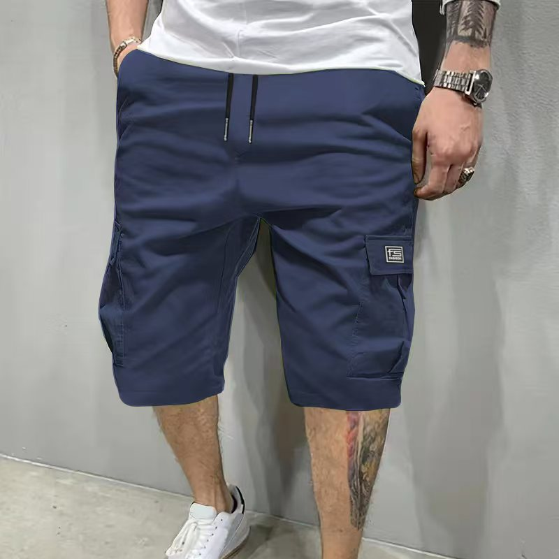 Men's Casual Cargo Shorts with Drawstring Waist – Multi-Pocket, Lightweight & Breathable