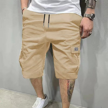 Men's Casual Cargo Shorts with Drawstring Waist – Multi-Pocket, Lightweight & Breathable