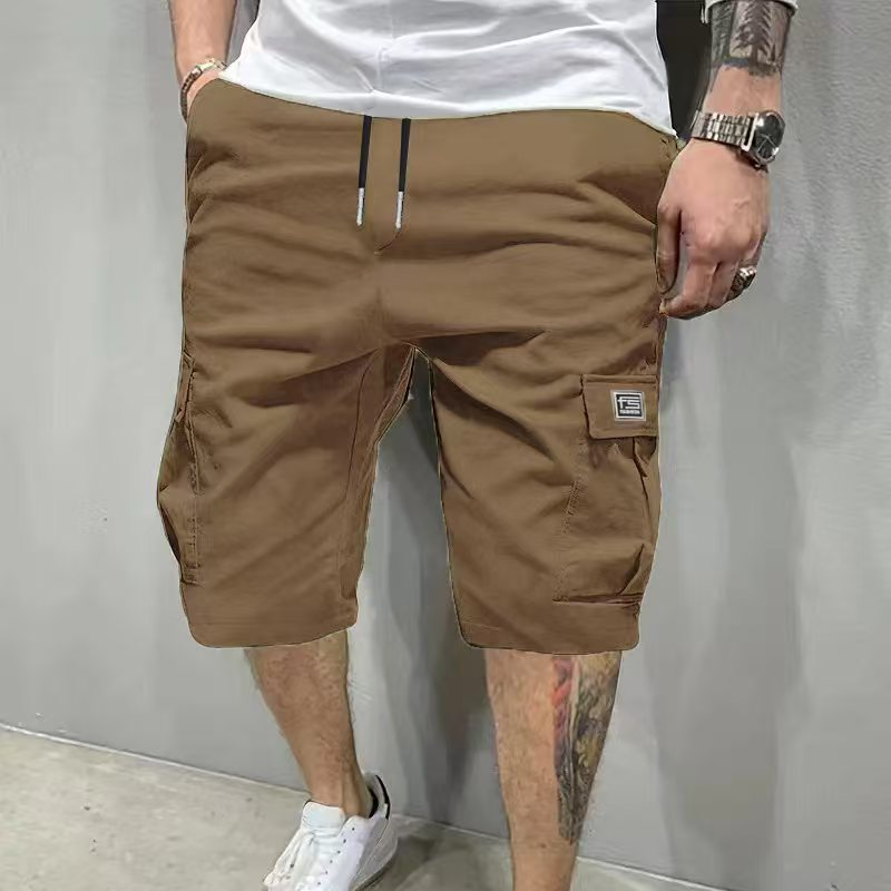 Men's Casual Cargo Shorts with Drawstring Waist – Multi-Pocket, Lightweight & Breathable