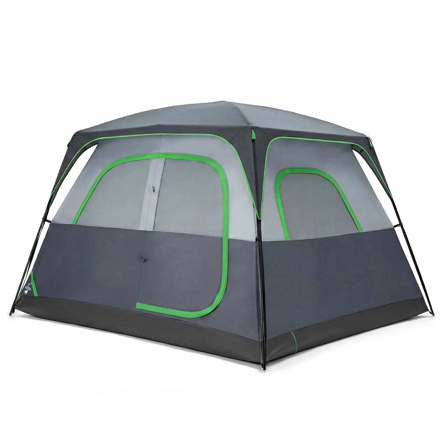 6 Person Waterproof & Windproof Family Camping Tent with Large Interior, Easy Setup Cabin Tent with Mesh Windows & Skylights, Portable Outdoor Tent for Car Camping, Hiking, Fishing